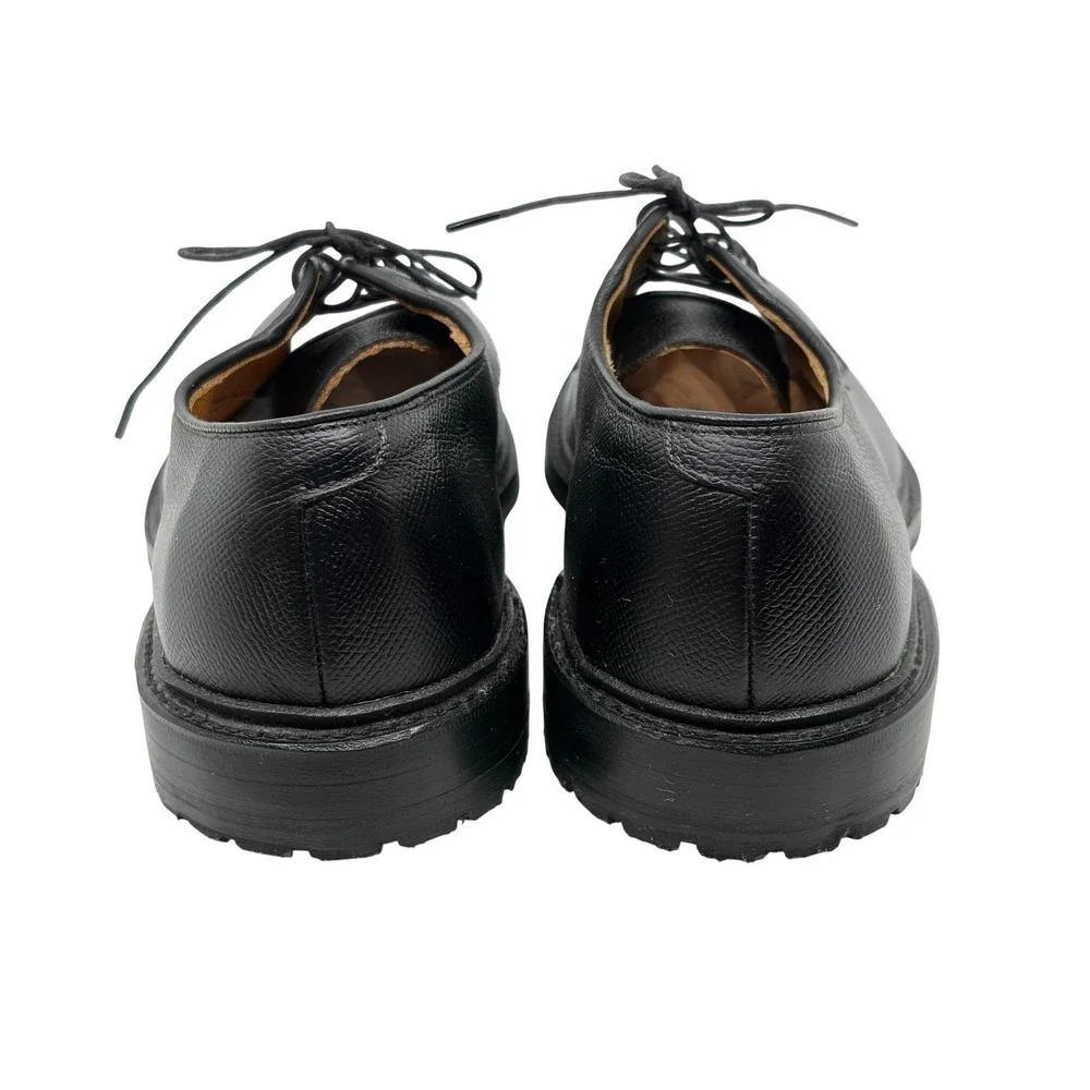 Allen Edmonds Warton Mens Black Pebbled Leather Derby Lace-Up Shoes 9.5 D